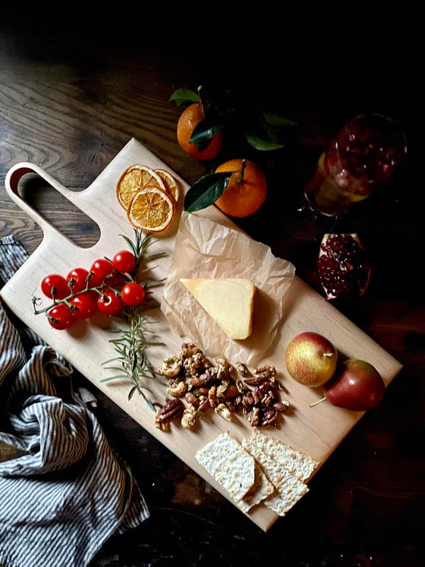 handcrafted wooden serving board