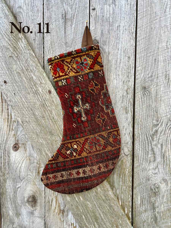Antique Rug Christmas Stocking