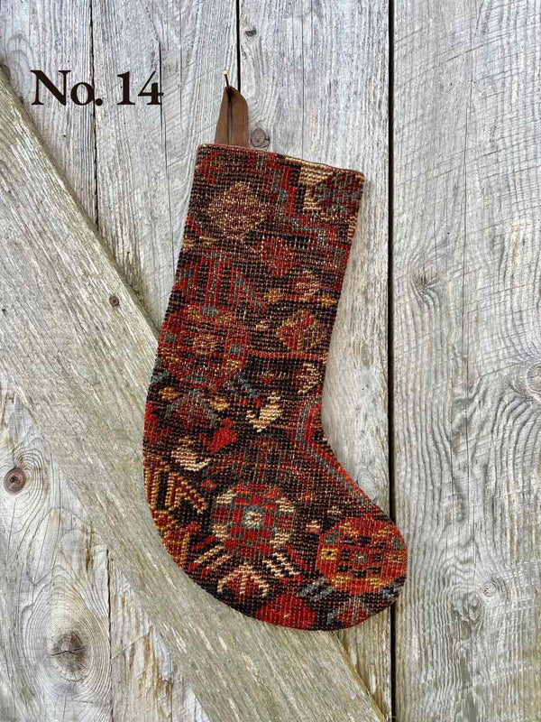 Antique Rug Christmas Stocking