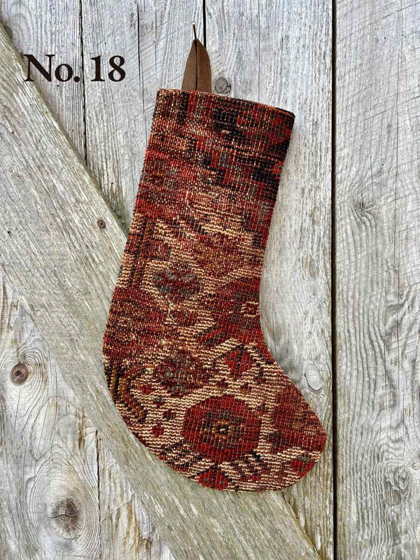 Antique Rug Christmas Stocking