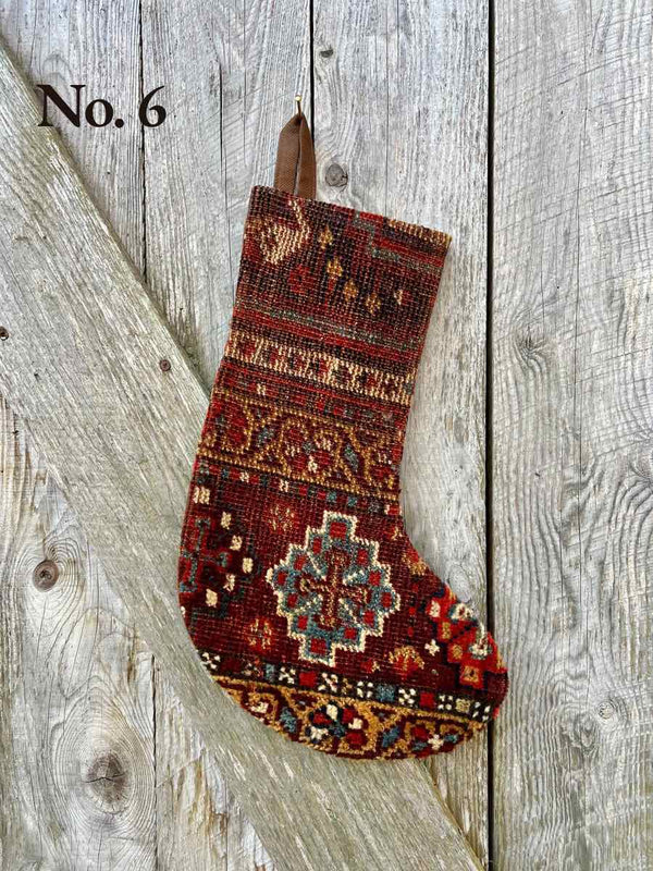 Antique Rug Christmas Stocking