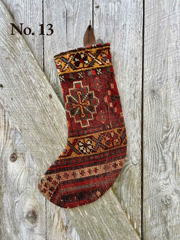 Antique Rug Christmas Stocking