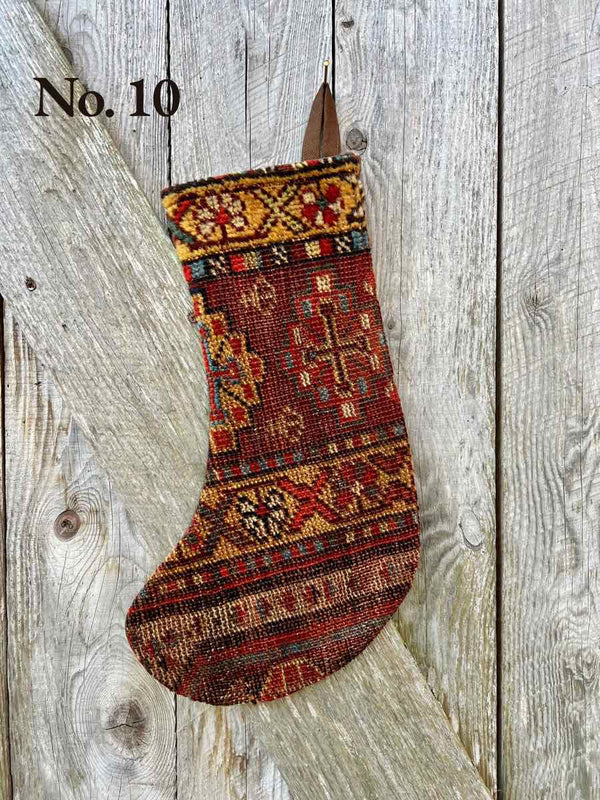 Antique Rug Christmas Stocking